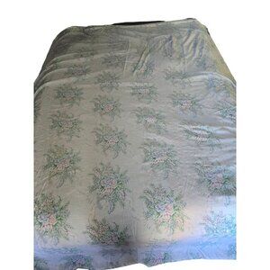 Vintage 60s 70s Pastel Spring Floral Cotton Sheet Bloomcore Cottagecore